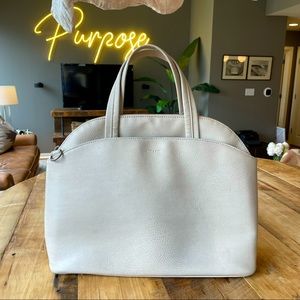 Gray Matt and Nat Vegan Leathee Satchel Purse